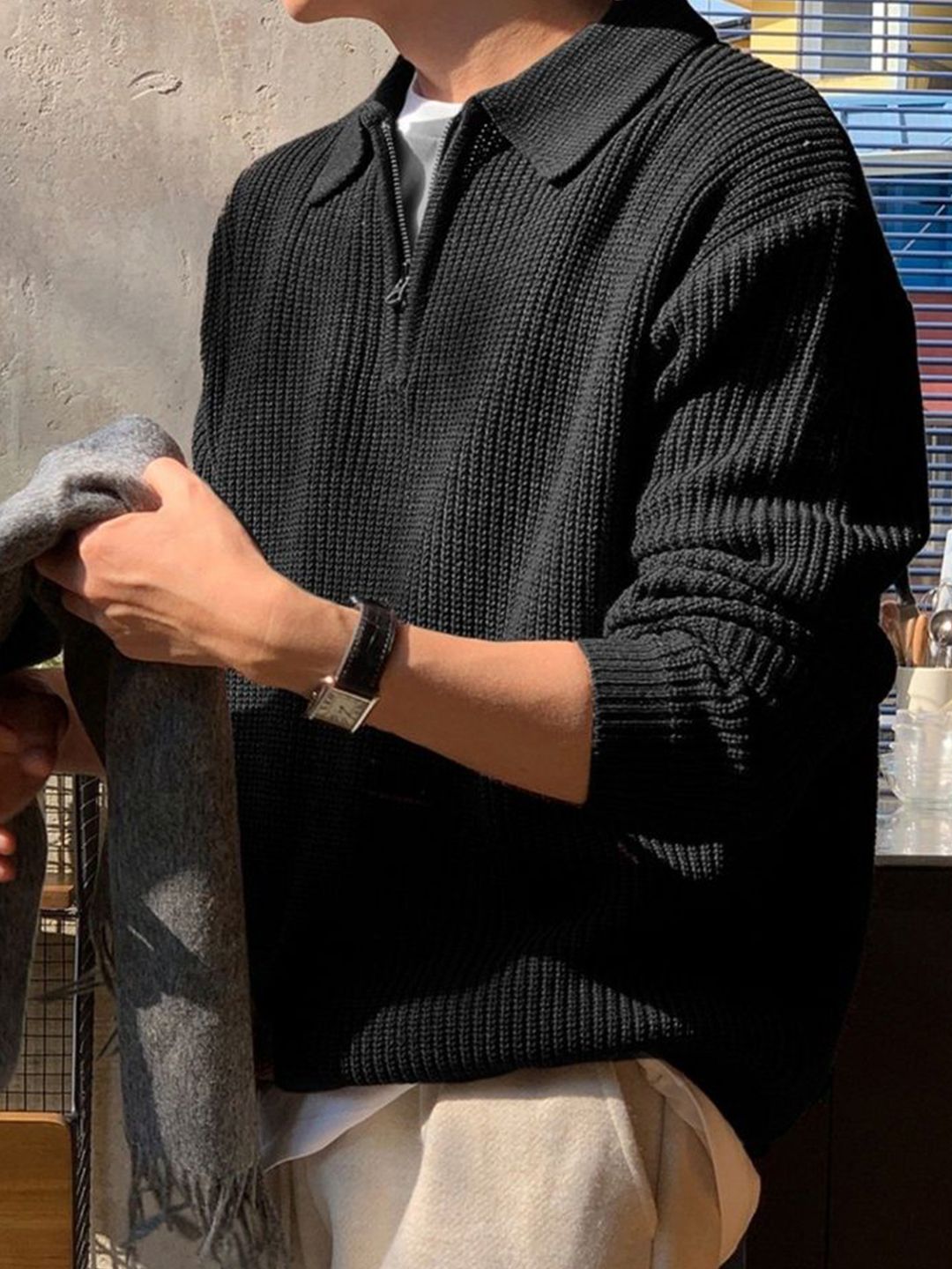 StyleCast Men Shirt Collar Pullover