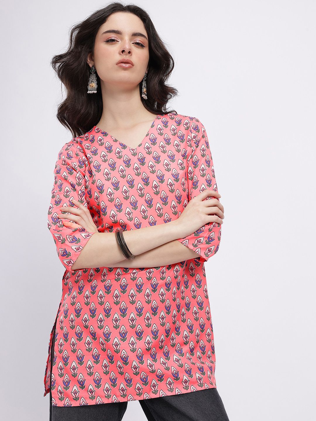 Anouk Rustic Ethnic Motifs Print Kurti-image-45