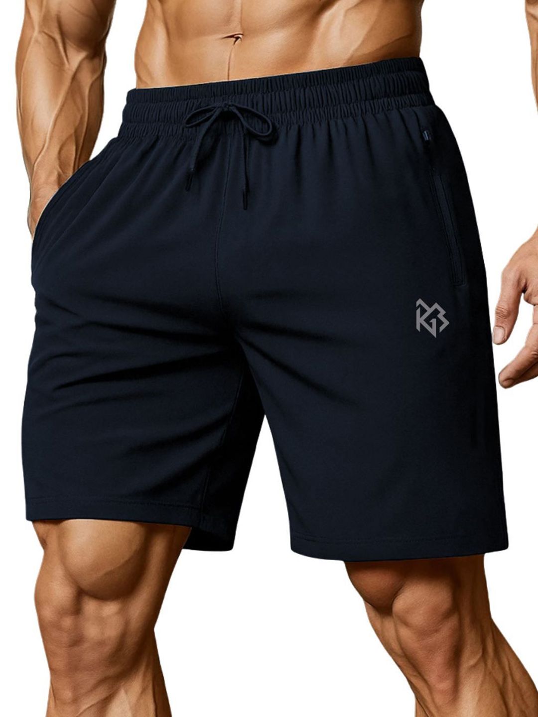 3Colors Men Low-Rise Running Sports Shorts-picture-37