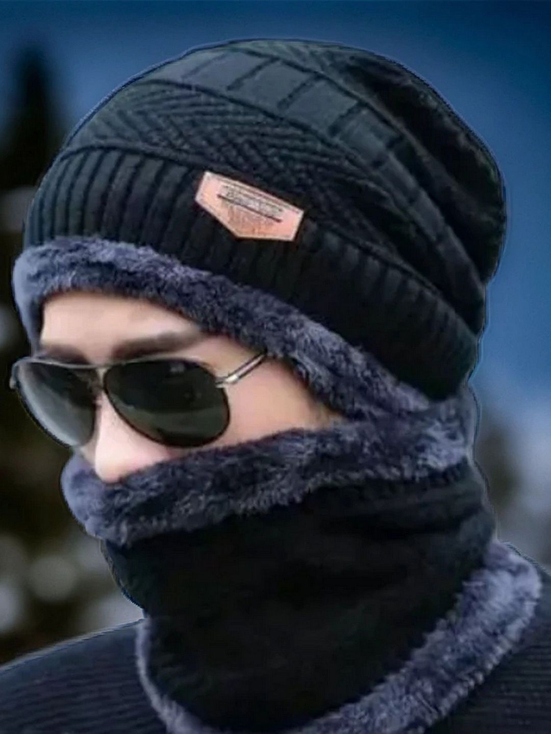 Infispace Unisex Beanie Cap With Neck Warmer-image-29