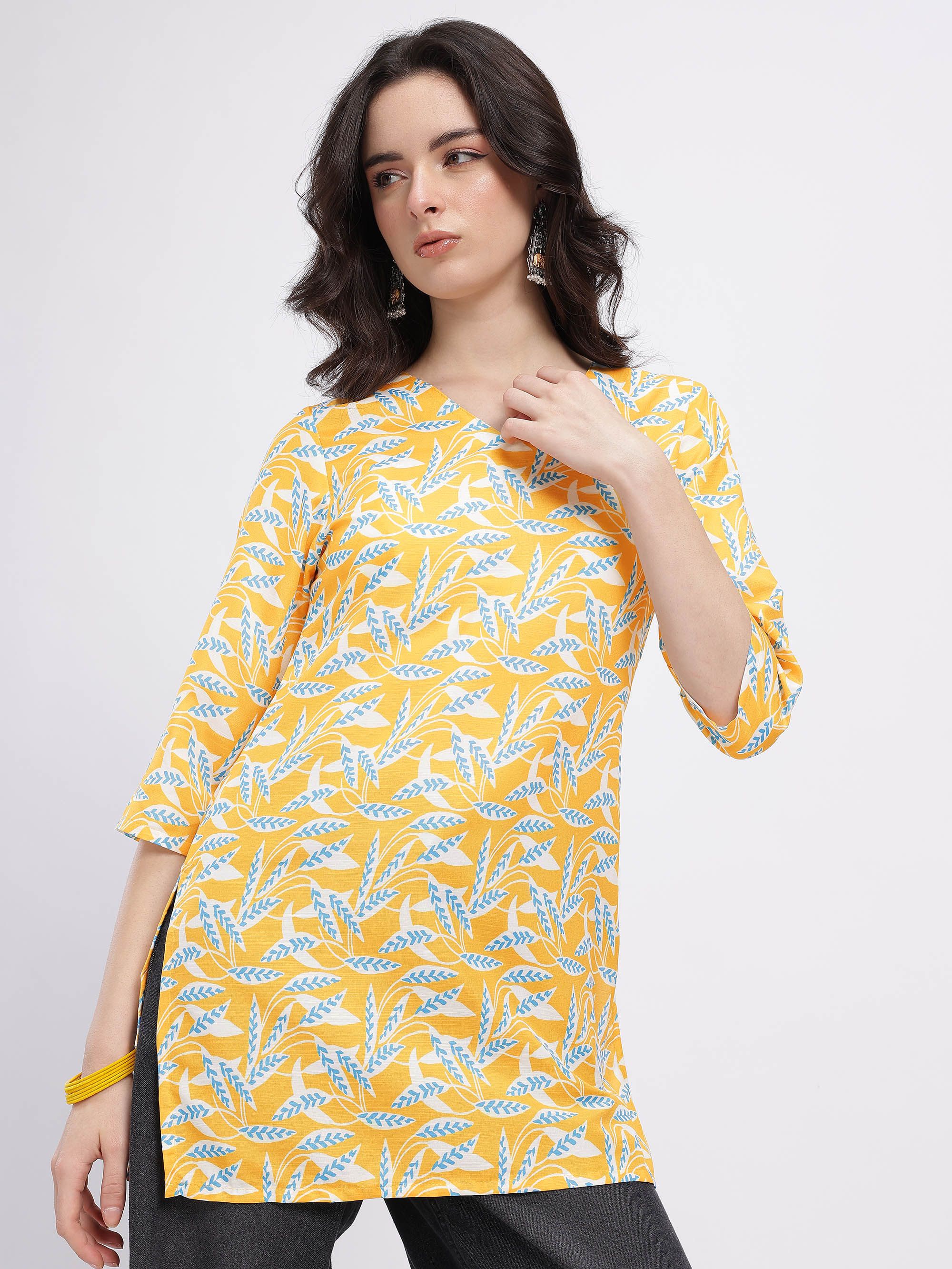 Anouk Rustic Floral Print Kurti-picture-11