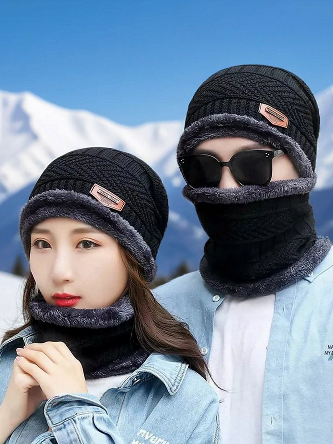 Infispace Unisex Beanie Cap With Neck Warmer-image-23
