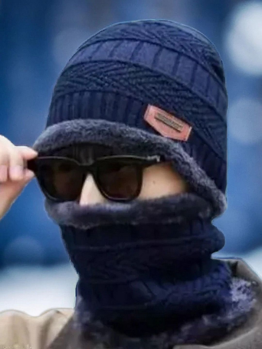 Infispace Unisex Woollen Beanie With Neck Warmer-picture-42