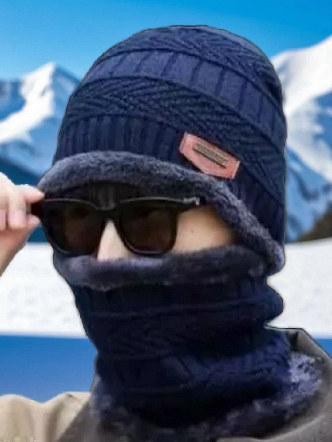 Infispace Unisex Woollen Beanie With Neck Warmer-picture-22
