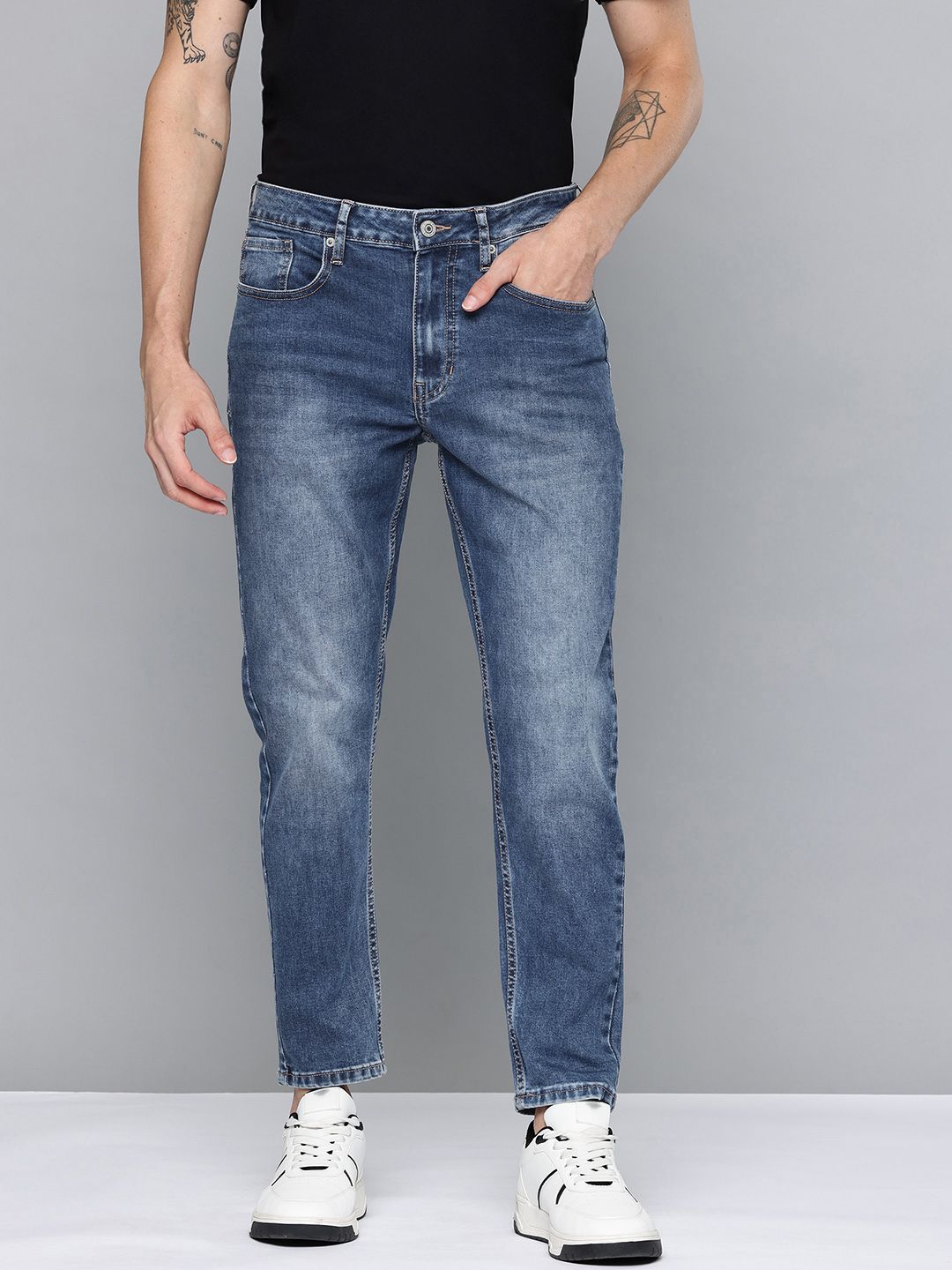 Flying Machine Men Relaxed Fit Mid-Rise Light Fade Stretchable Jeans-picture-18