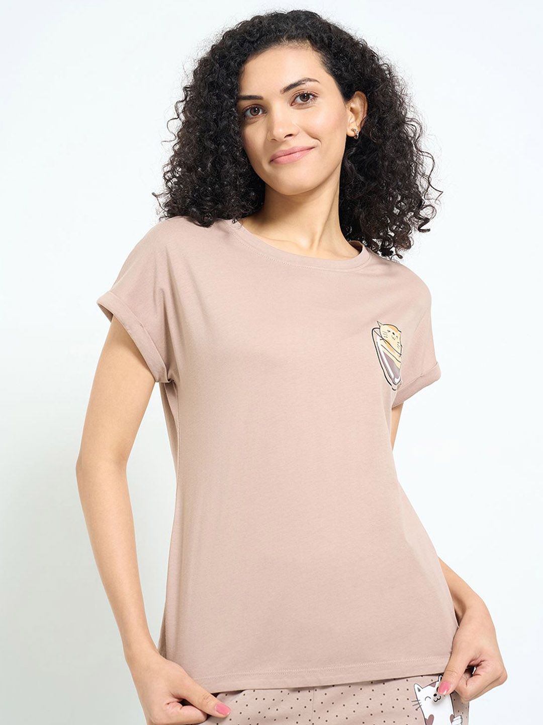 Dreamz by Pantaloons Printed Pure Cotton Round Neck Lounge T-Shirts-picture-19