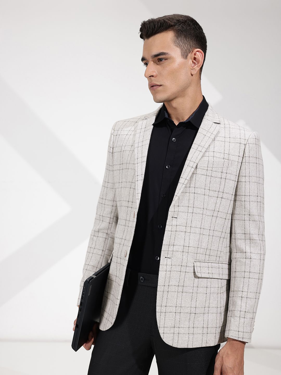 INVICTUS Slim Fit Checked Single-Breasted Semiformal Blazer-picture-12