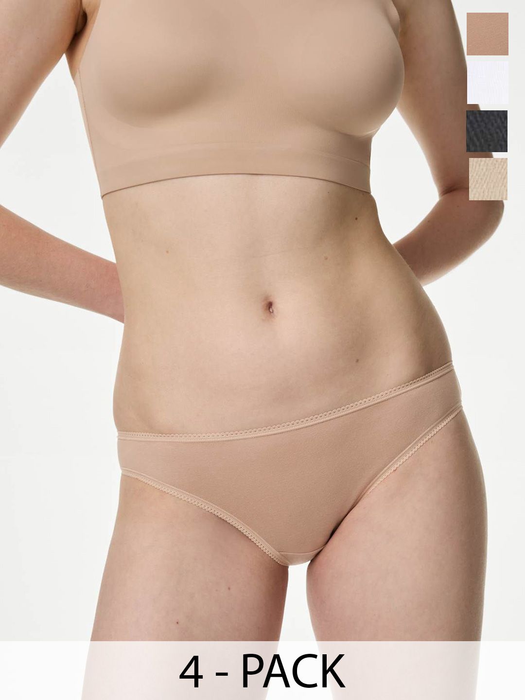 Marks & Spencer Pack Of 5 Low Rise Hipster Briefs -T612002XROSE QUARTZ-picture-41