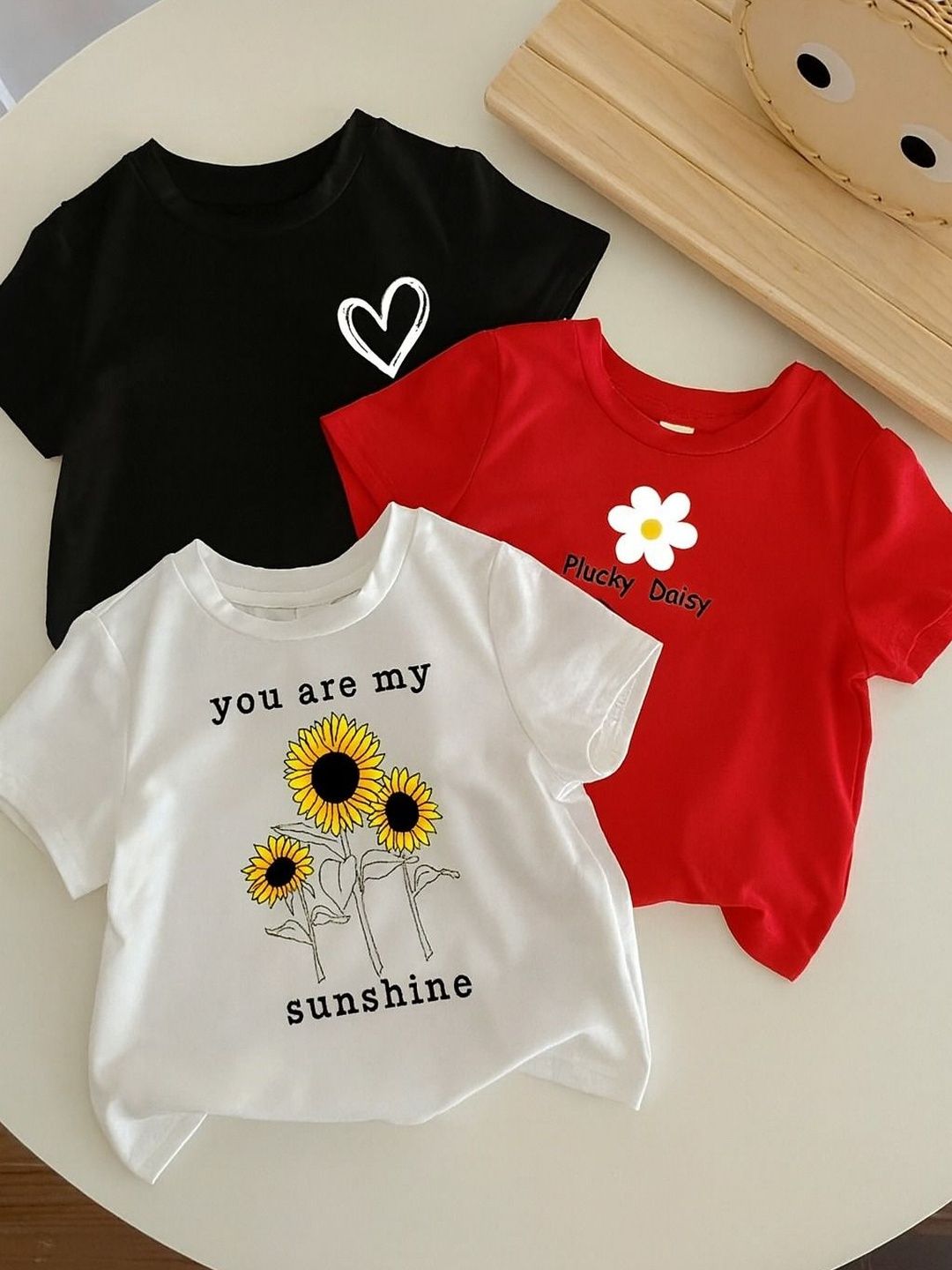 DAMN GUD DG Kids Multicolour Pack of 3 Printed T-shirt