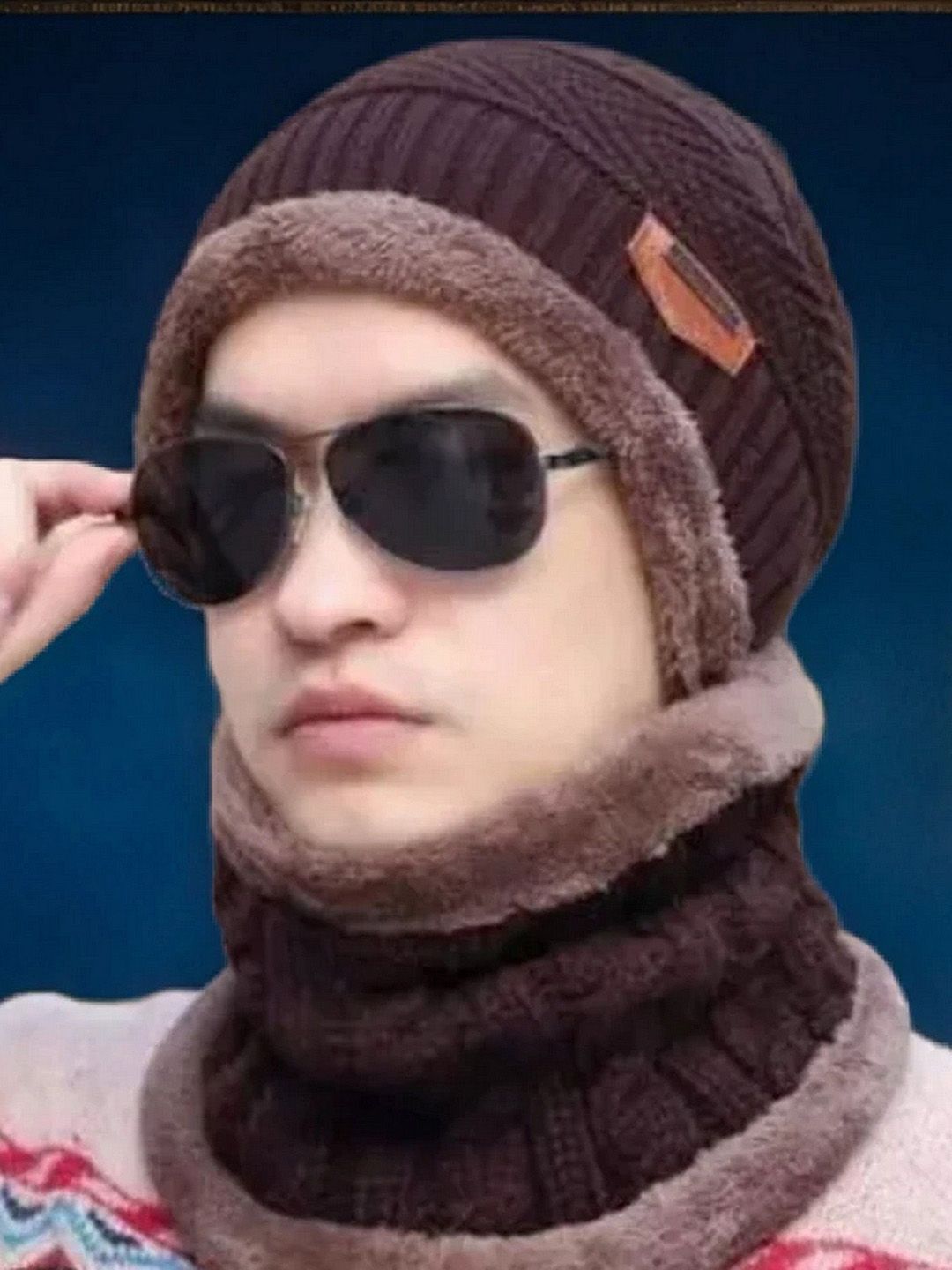 Infispace Unisex Woollen Beanie With Neck Warmer-picture-11