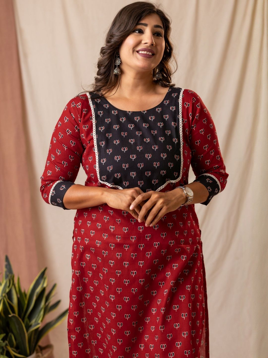 Glory Silk Women Yoke Design Cotton Kurtas-picture-31