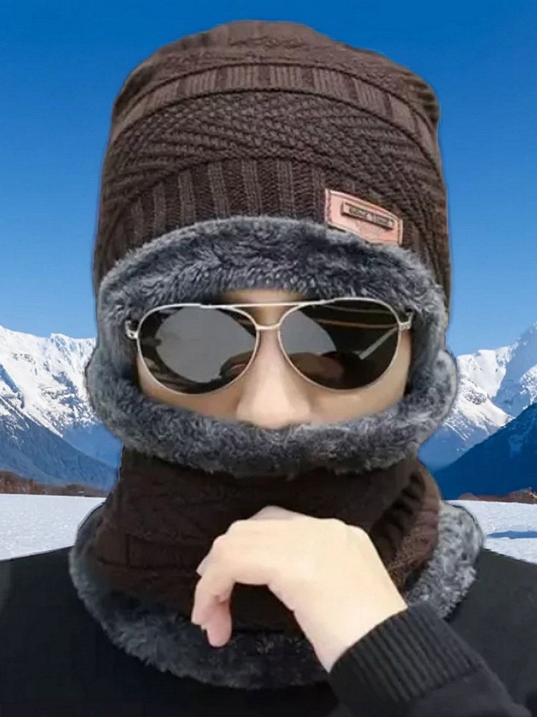Infispace Unisex Beanie Cap With Neck Warmer-picture-29