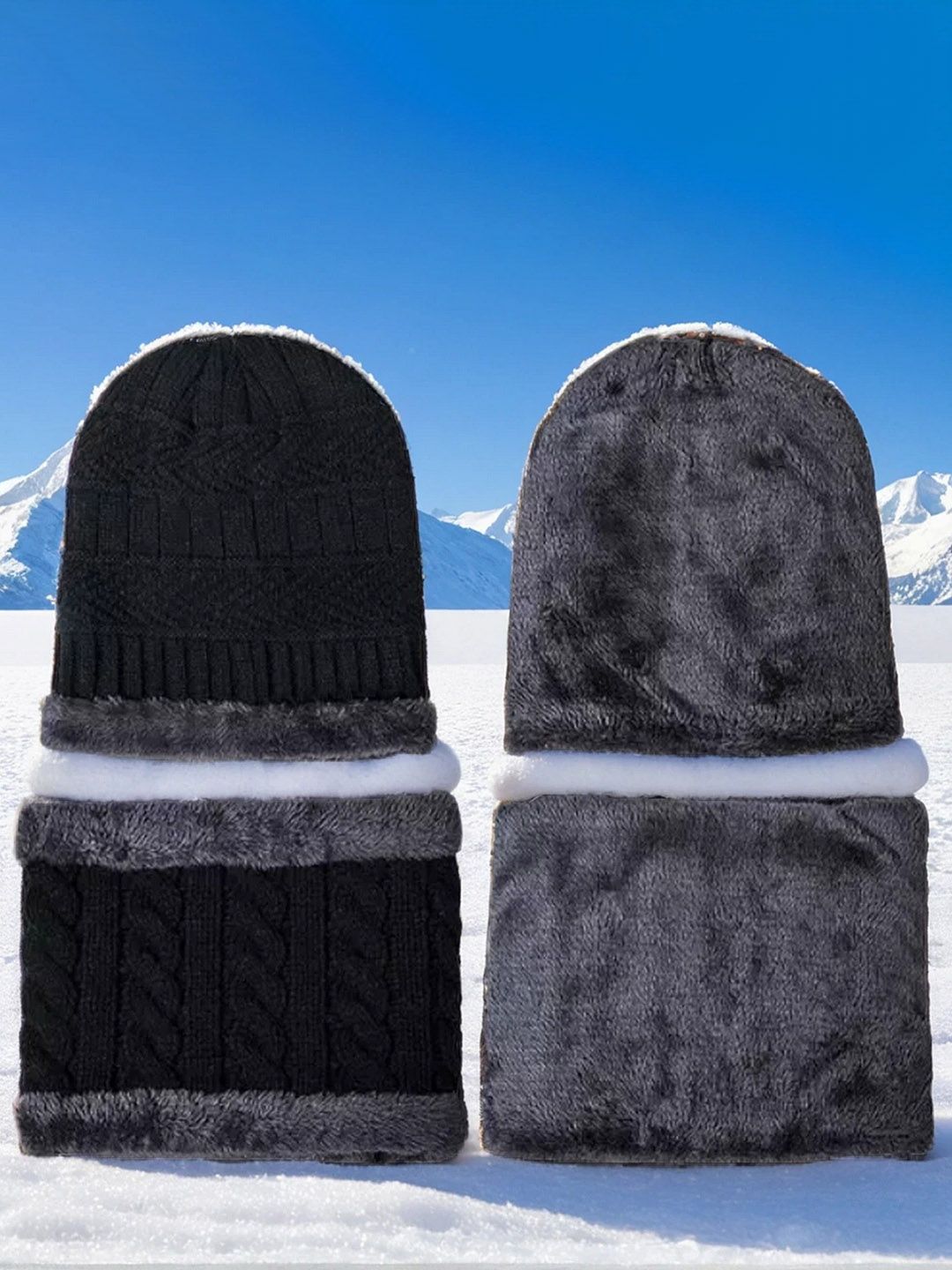 Infispace Men Woollen Beanie With Neck Warmer-picture-19