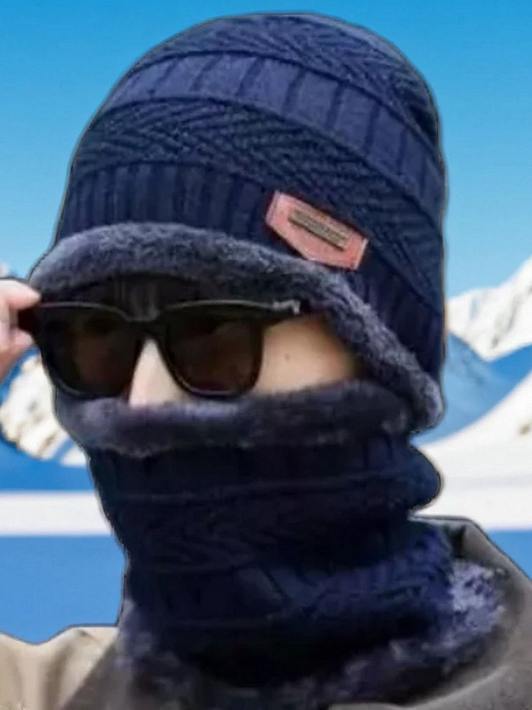 Infispace Unisex Beanie Cap With Neck Warmer-image-33