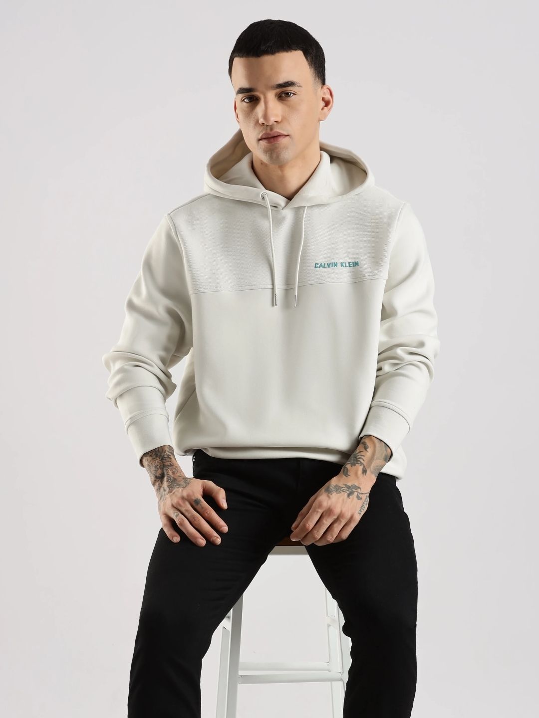 Calvin Klein Jeans Men Brand Logo Printed Hooded Neck Full Sleeves Hoodie-picture-32