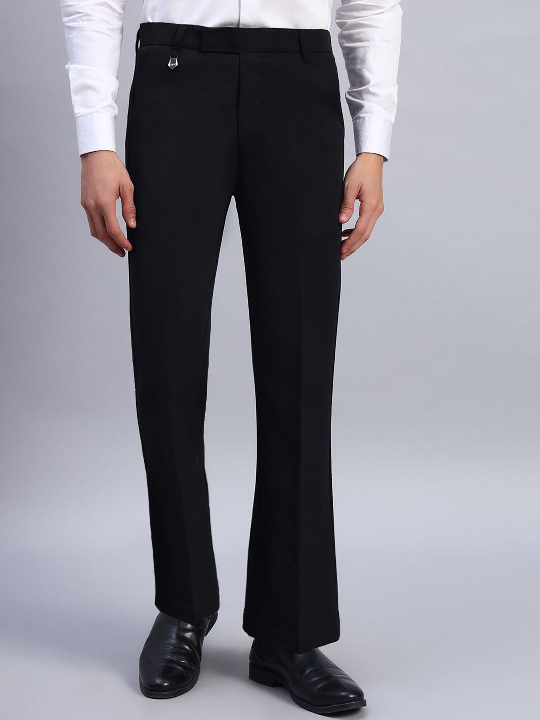 AXNIS Men Pleated Bootcut Trousers-image-38