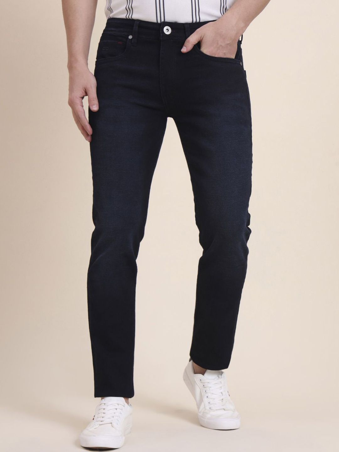 JADE BLUE Men Slim Fit High-Rise Clean Look Stretchable Jeans-picture-37