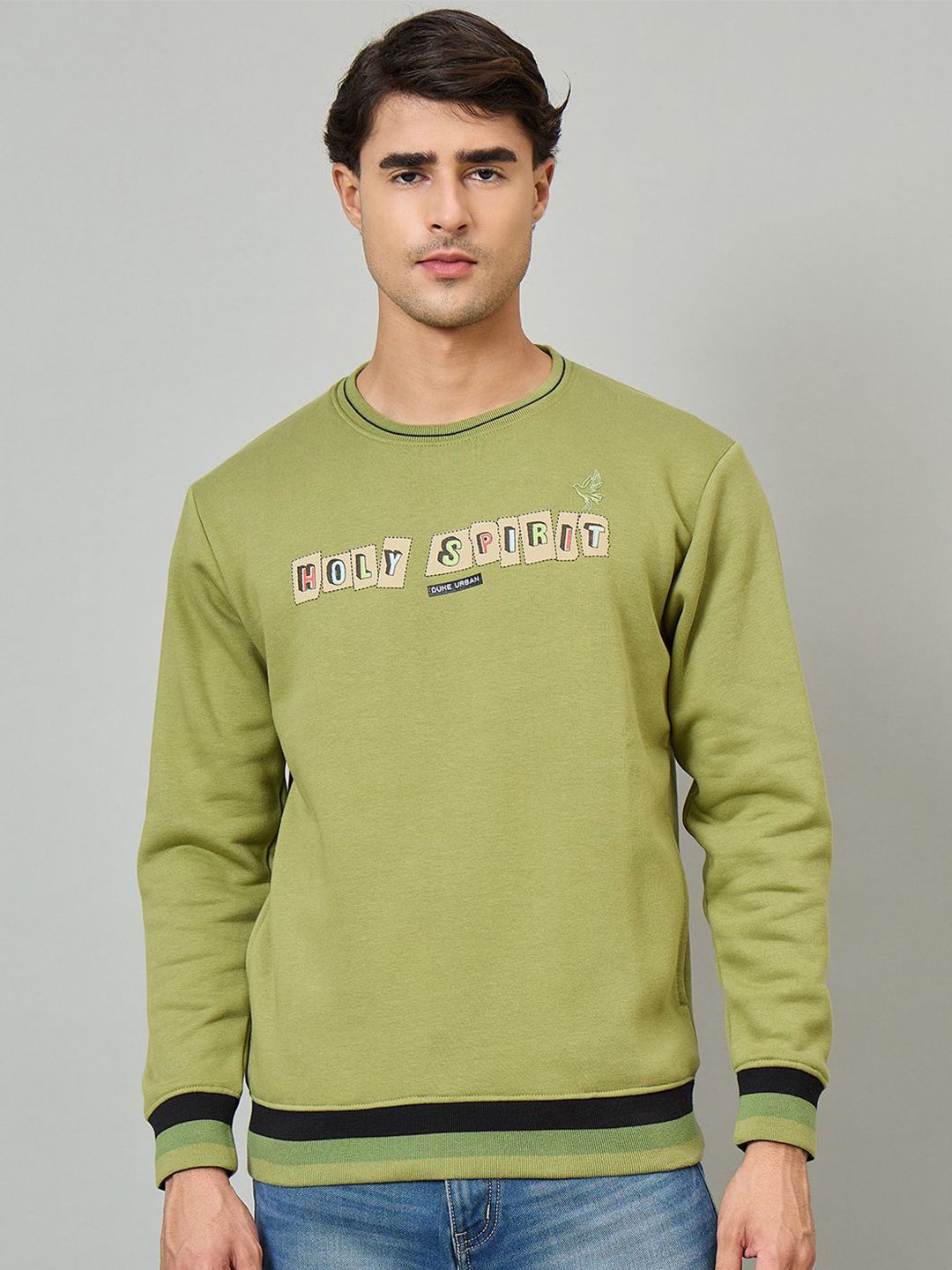 Duke Men Typography Printed Round Neck Pullover-picture-24