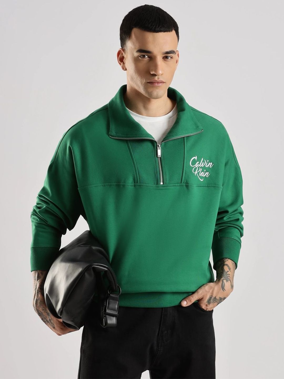 Calvin Klein Jeans Men Brand Logo Printed Full Sleeves Sweatshirt-picture-22