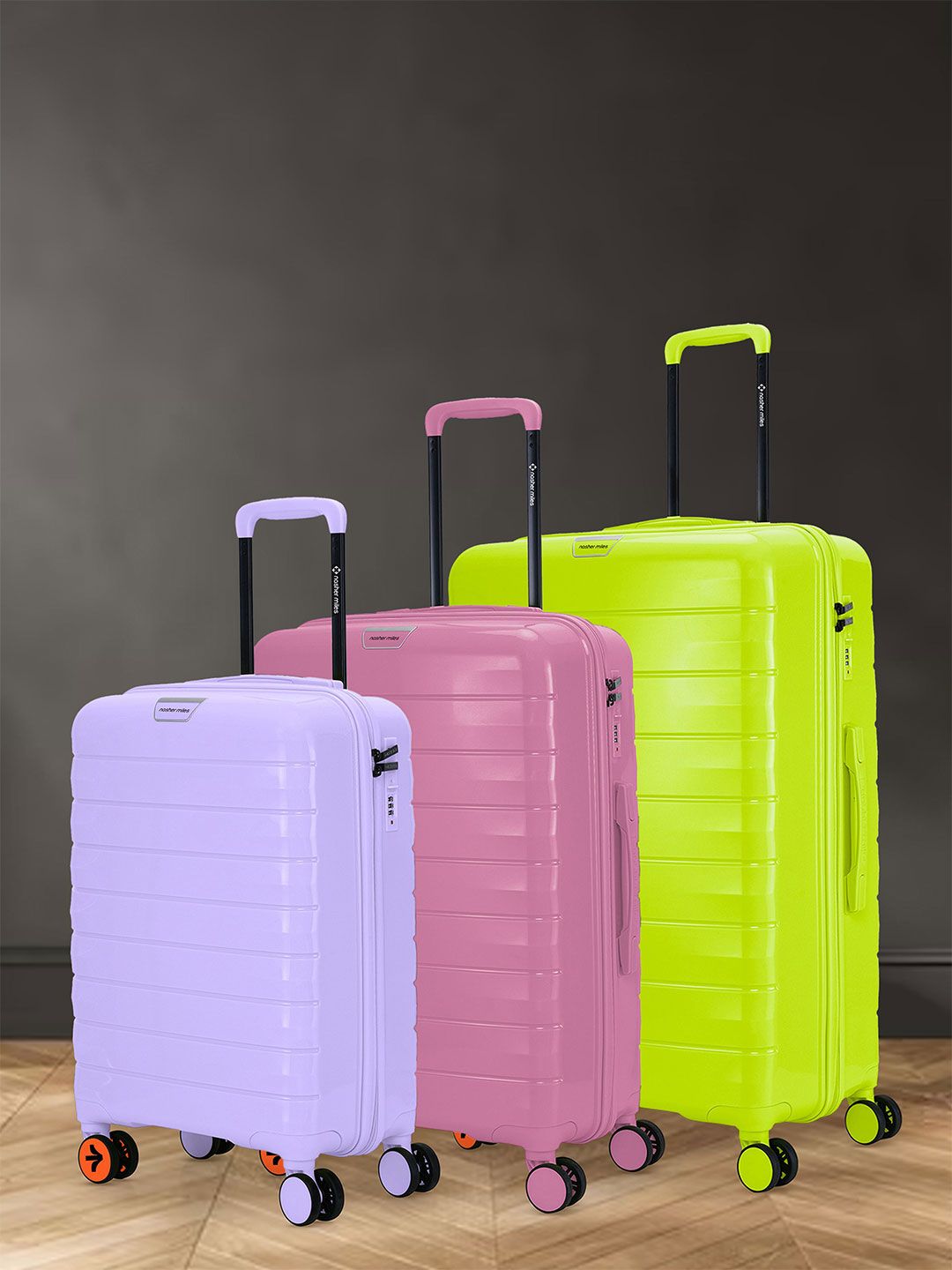 Nasher Miles Set Of 3 Vienna Hard-Sided Polypropylene Check-in Trolley Bag-image-41