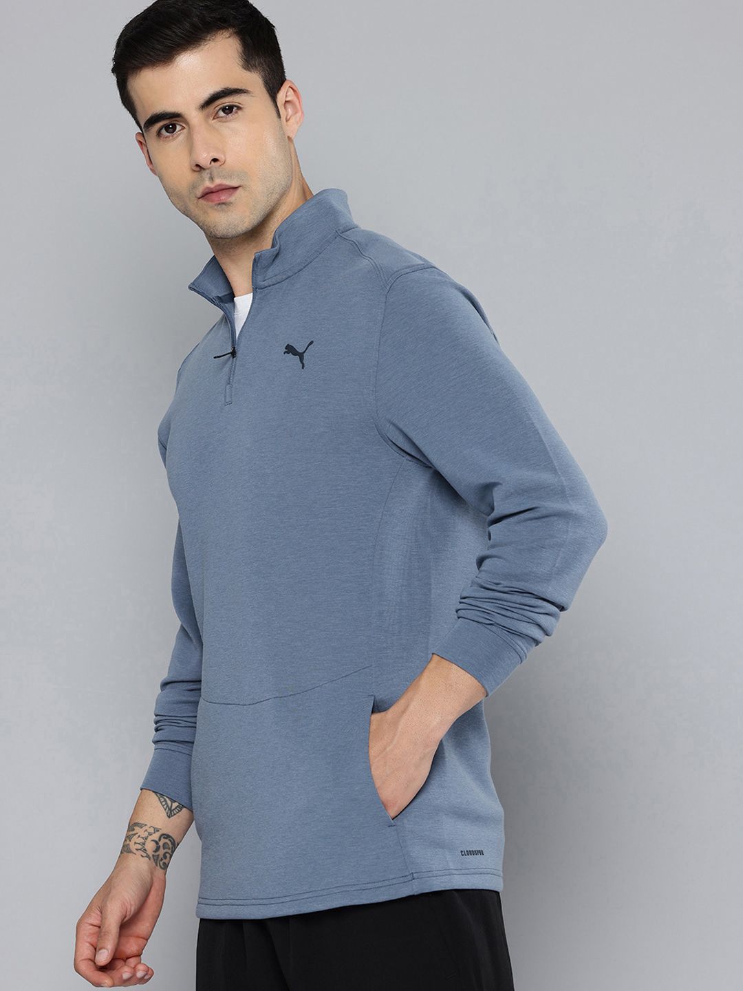 Puma Cloudspun Mock Collar Drycell Training Sweatshirt-picture-20