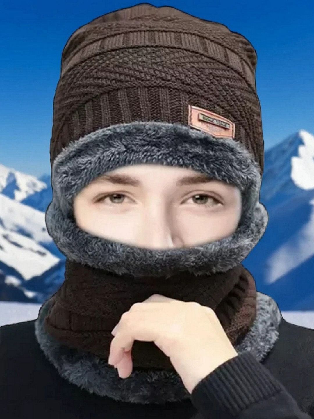 Infispace Unisex Beanie Cap With Neck Warmer-image-32