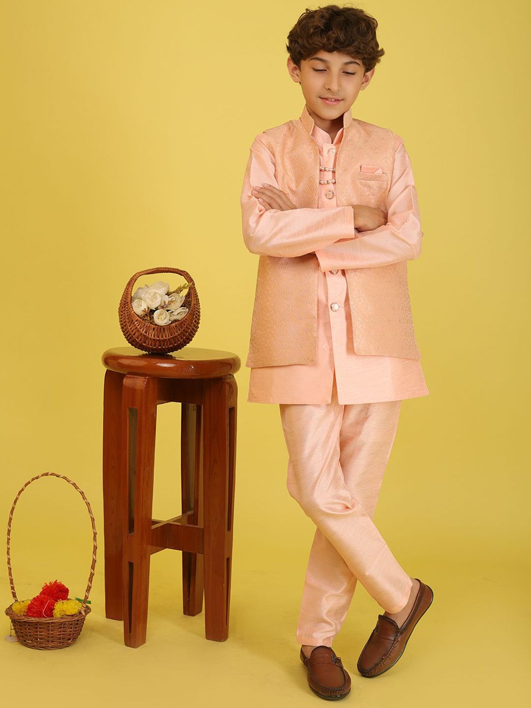 BAESD Boys Woven-Designed Ethnic Sherwani-image-15