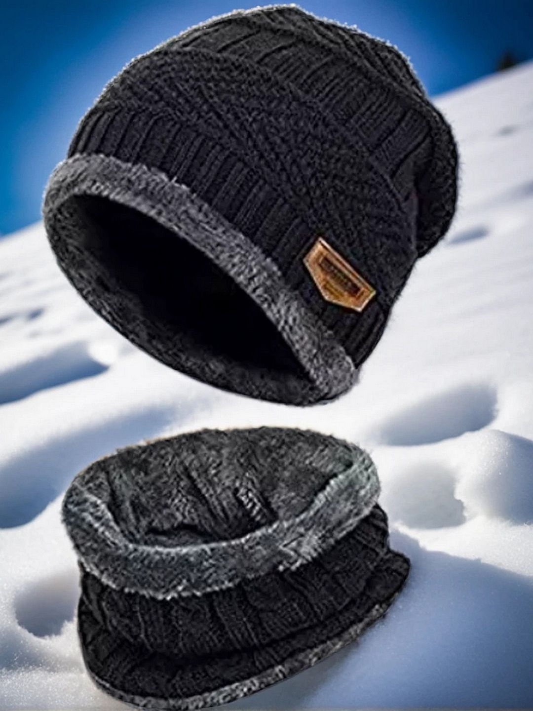 Infispace Unisex Beanie Cap With Neck Warmer-image-26