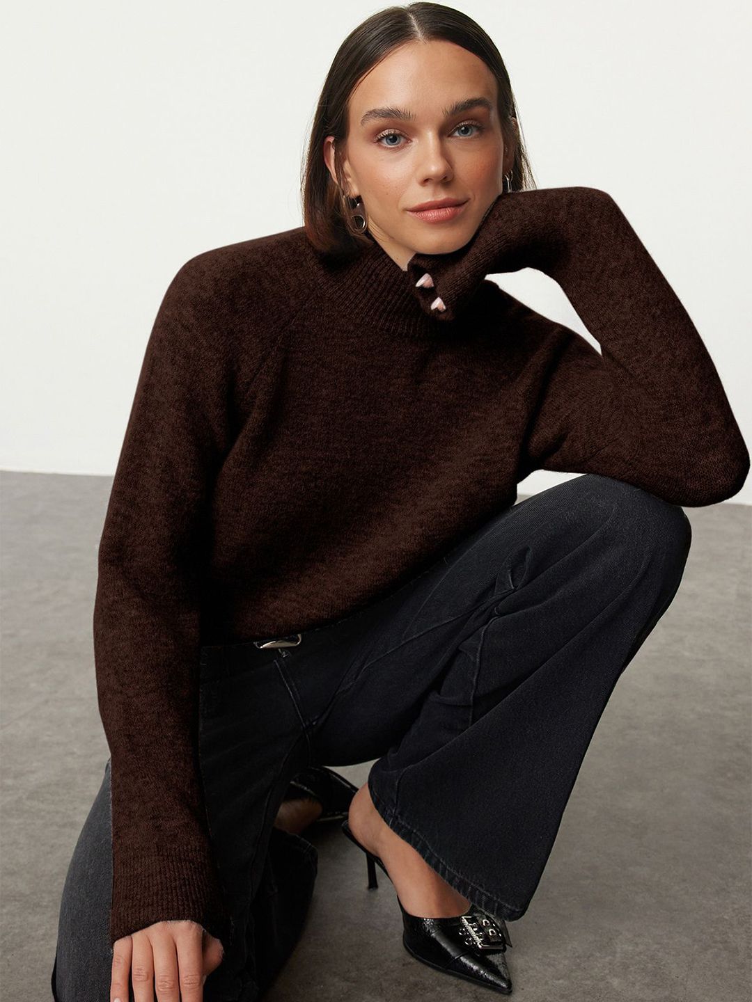 Trendyol Women High Neck Pullover Sweaters-picture-27