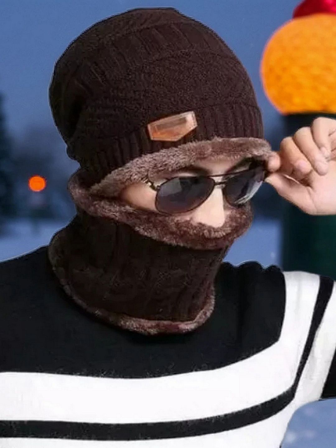 Infispace Unisex Beanie Cap With Neck Warmer-picture-38