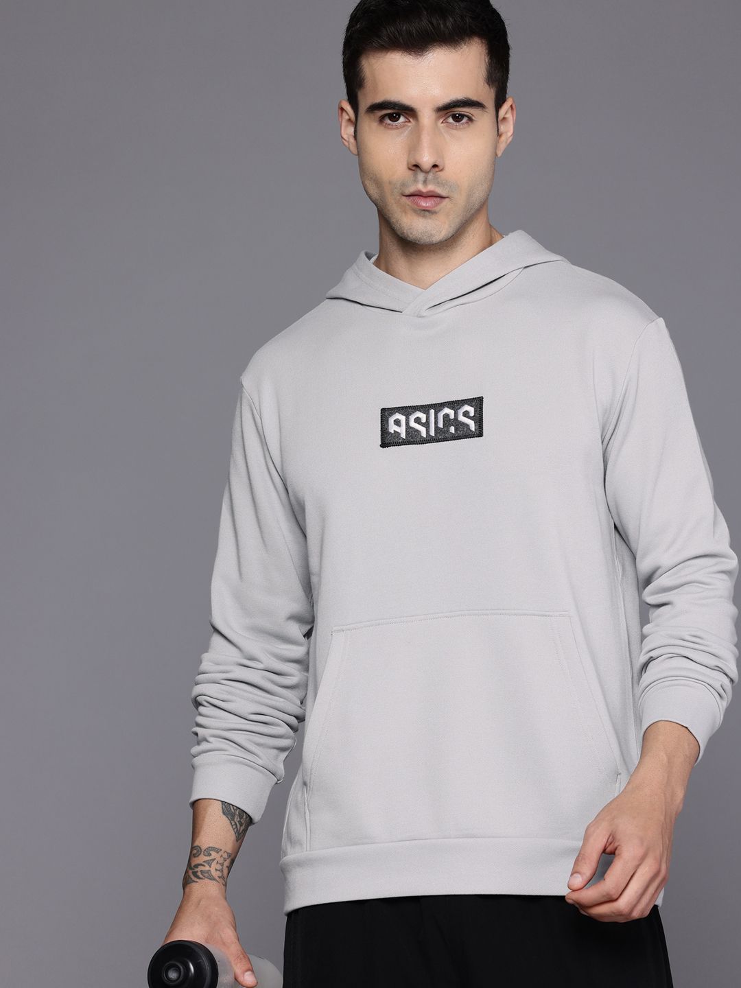 ASICS Brand Logo Applique Hooded Sweatshirt-image-15