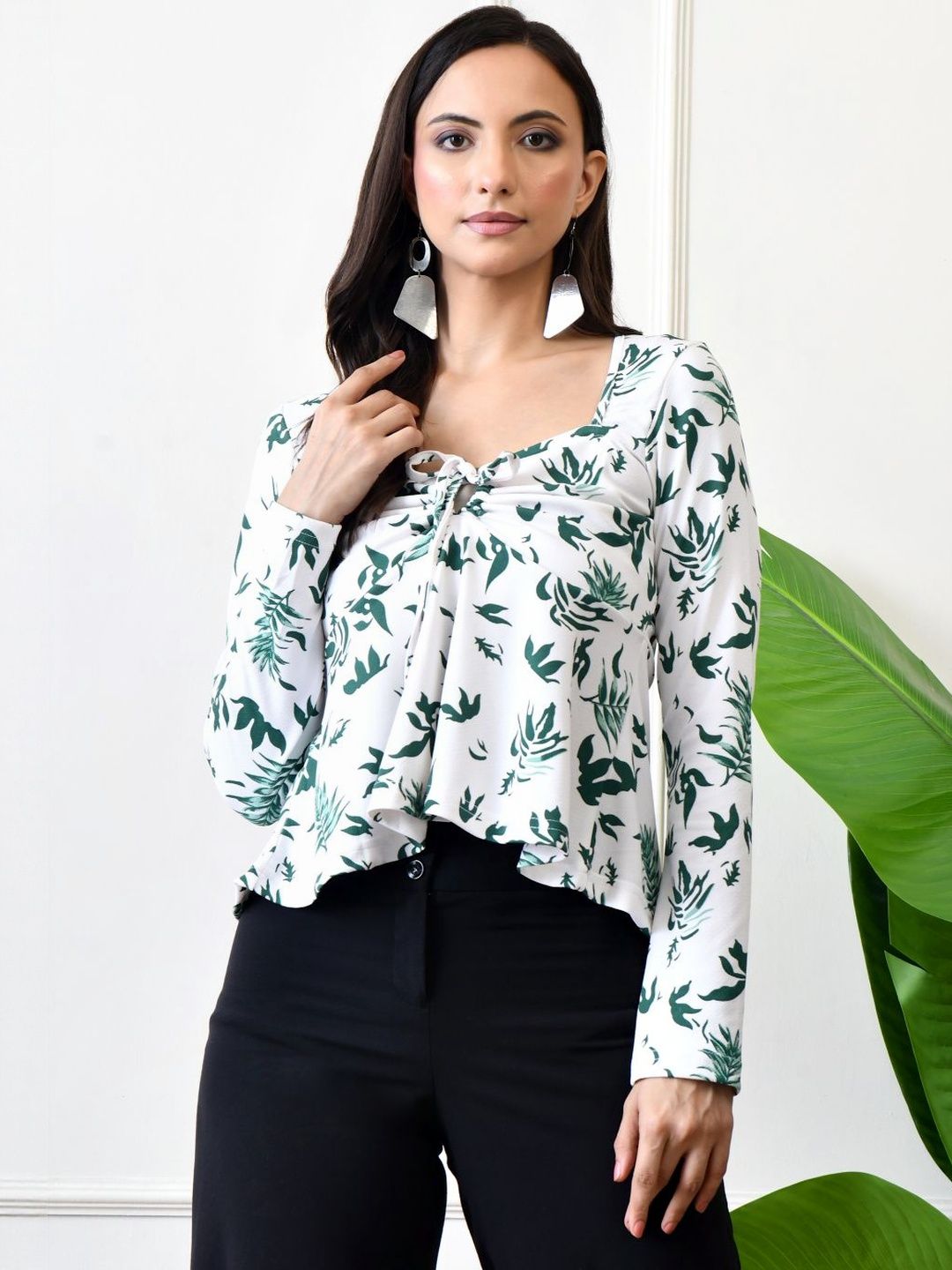 IUGA Women Tropical Print Top-picture-22
