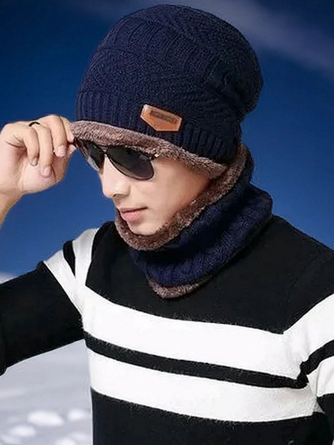 Infispace Unisex Beanie Cap With Neck Warmer-picture-36