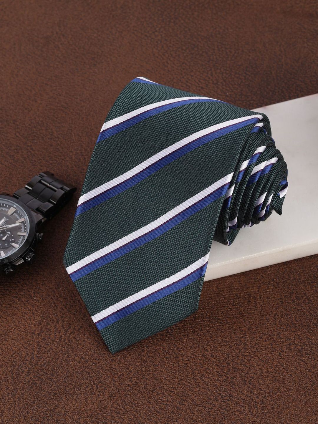 Alvaro Castagnino Men Striped Skinny Tie