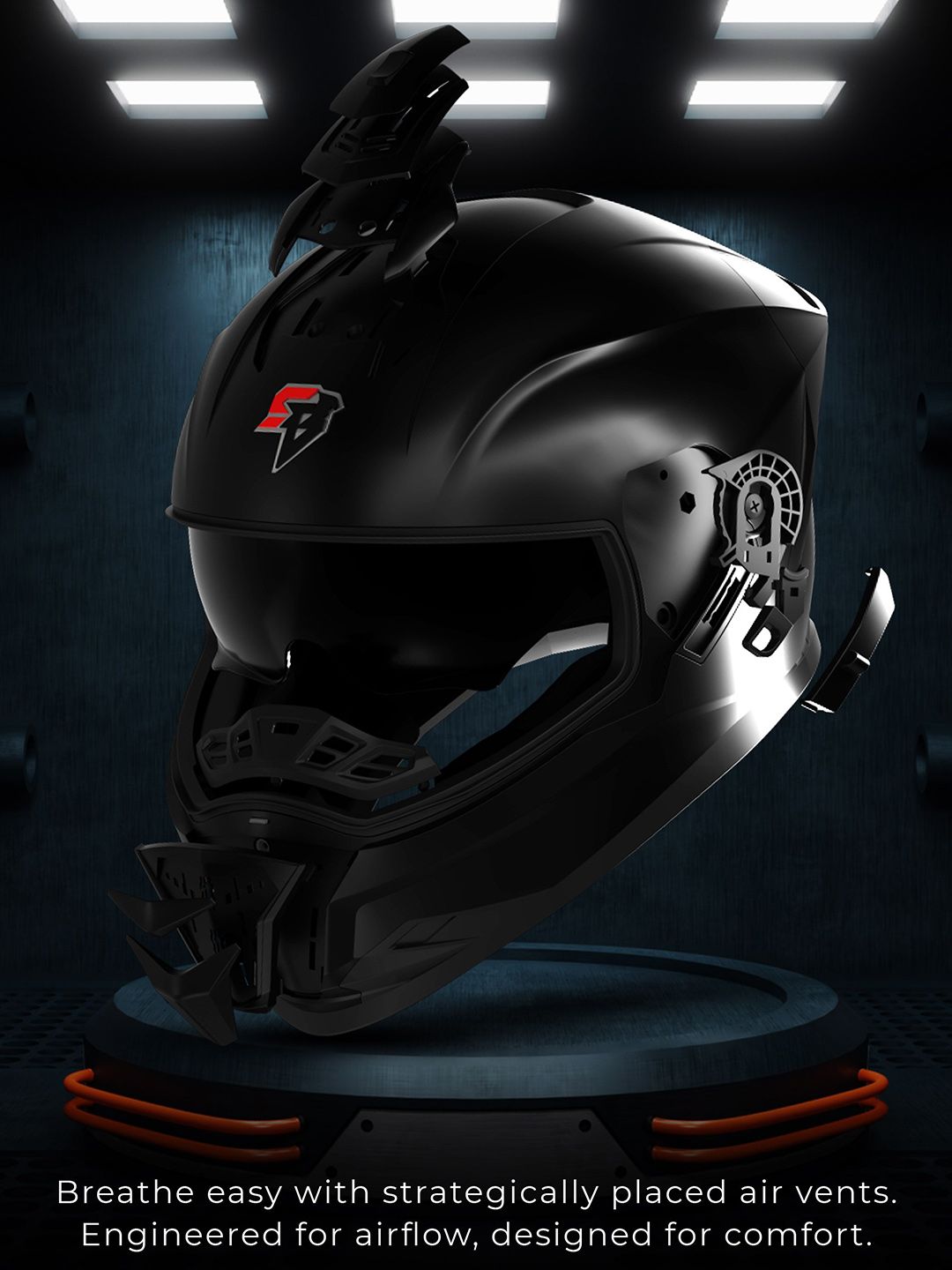 Steelbird Men SBH-57 Carbon Fighter Helmet