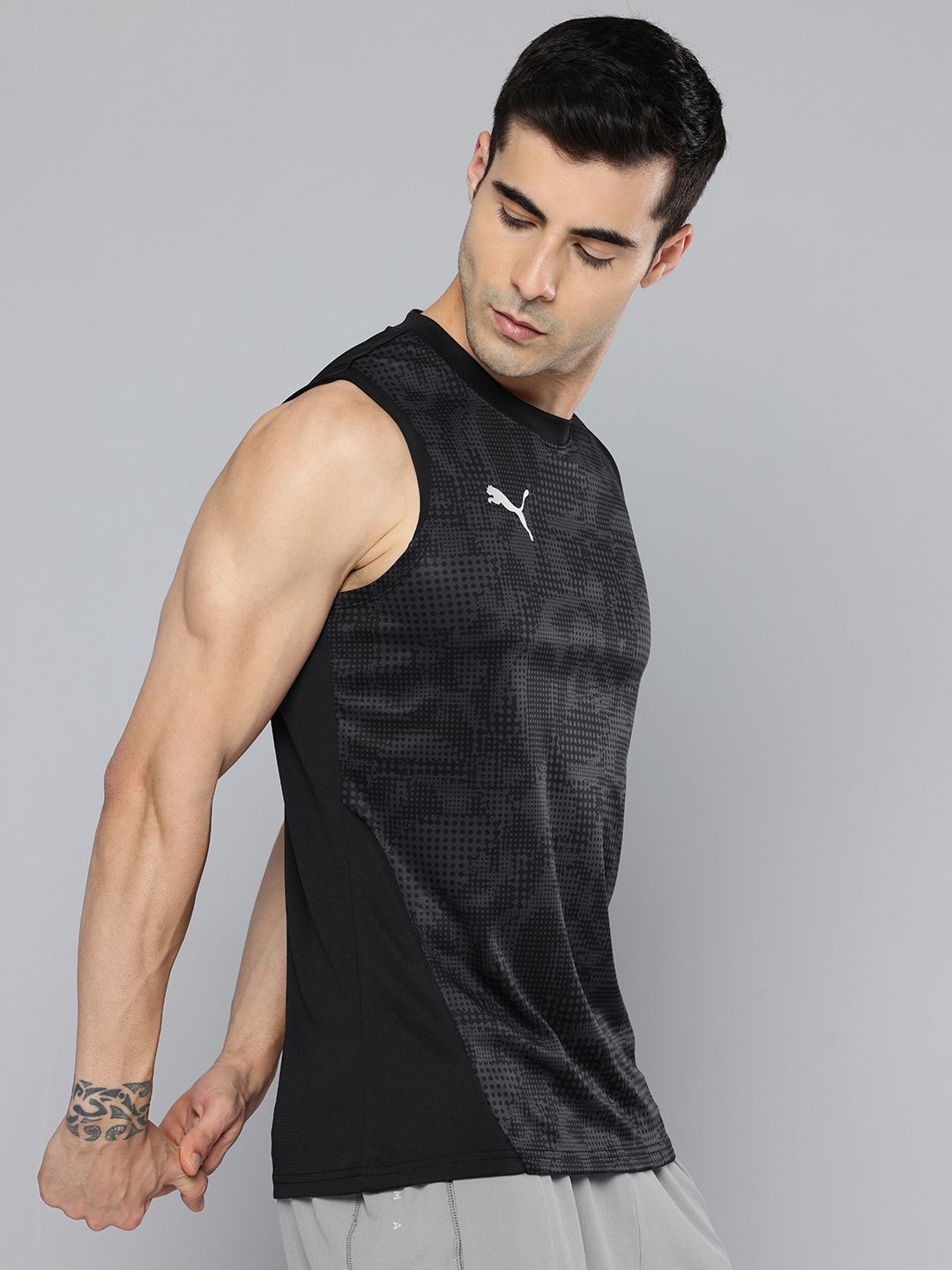 Puma TeamCUP Abstract Printed DryCELL Slim Fit Football Jersey-image-3