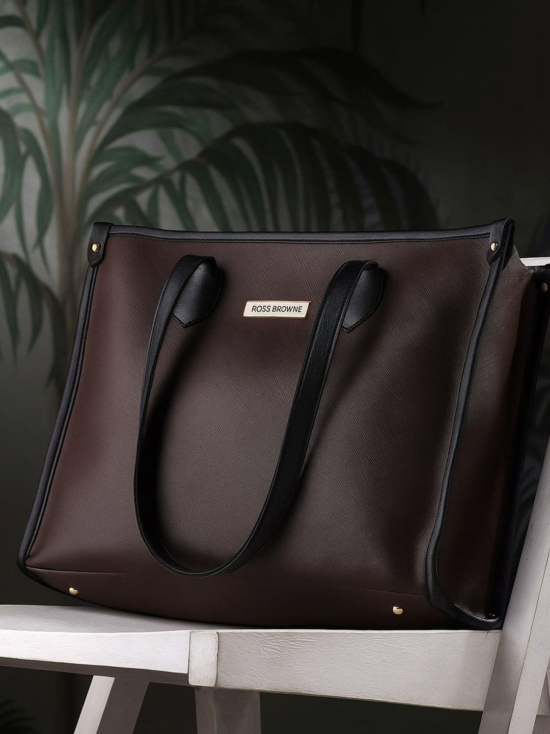 ROSS BROWN Women Solid Structured Shoulder Bag-image-6
