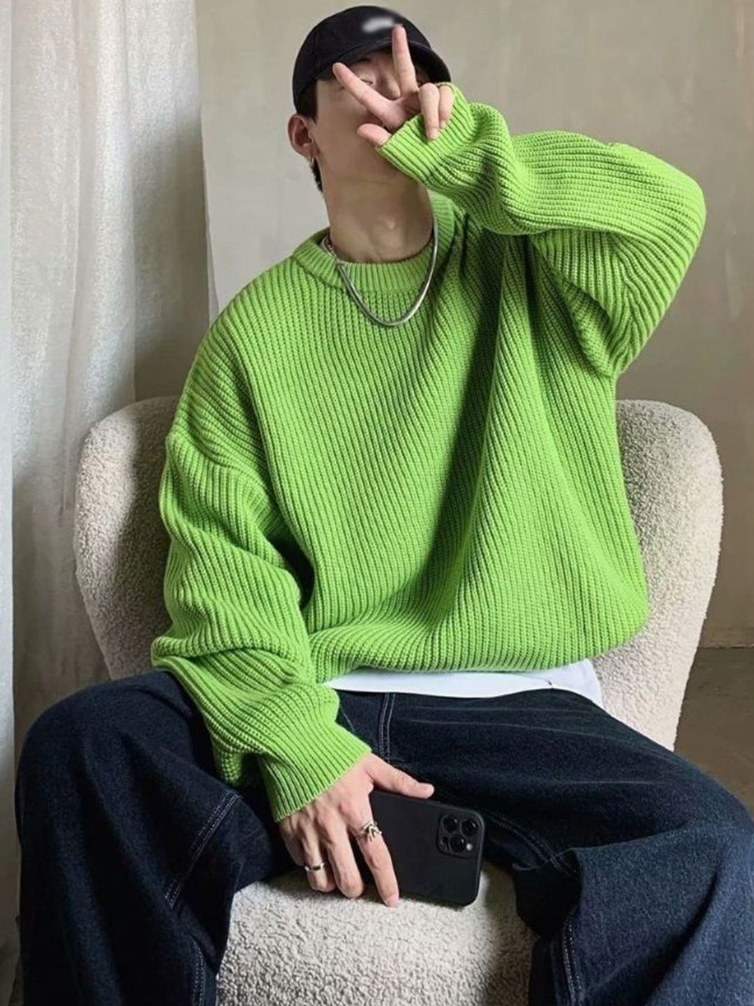 StyleCast Men Ribbed Pullover Sweater