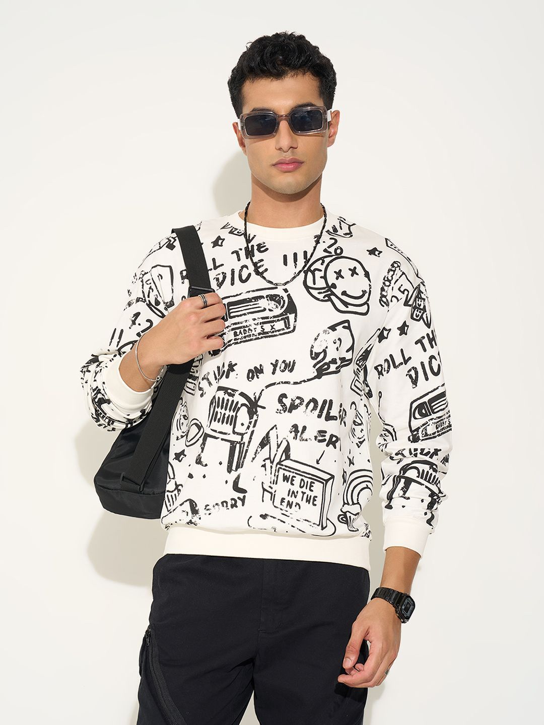 People Men Graphic Printed Round Neck Sweatshirt-picture-40