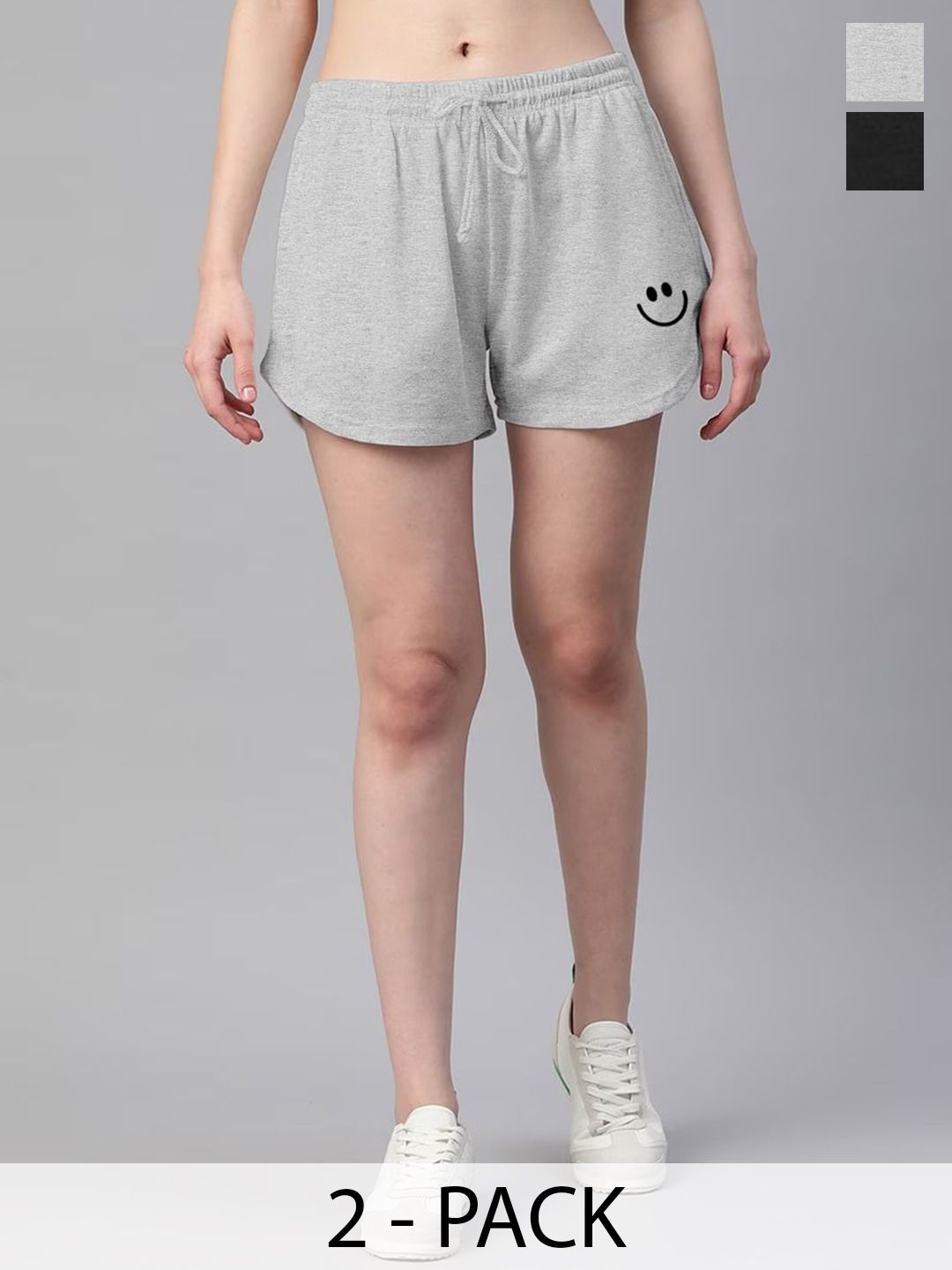 RIZIMCLOTHING Women Pack Of 2 Mid-Rise Shorts-picture-27
