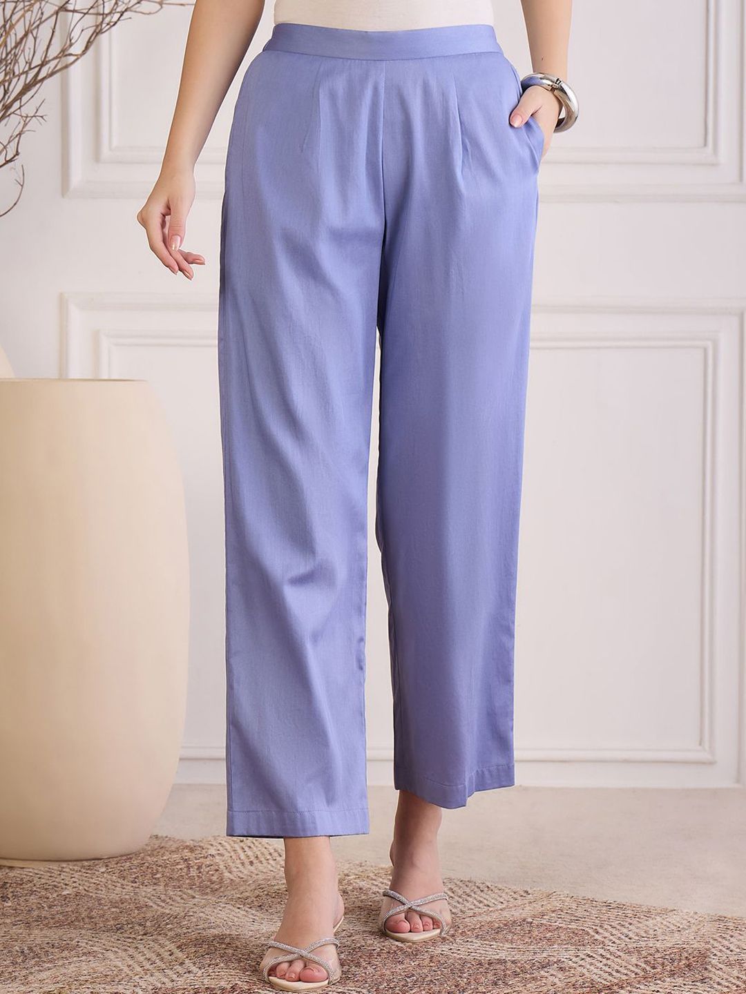 First Resort by Ramola Bachchan Women Smart Regular Fit Trouser-picture-26