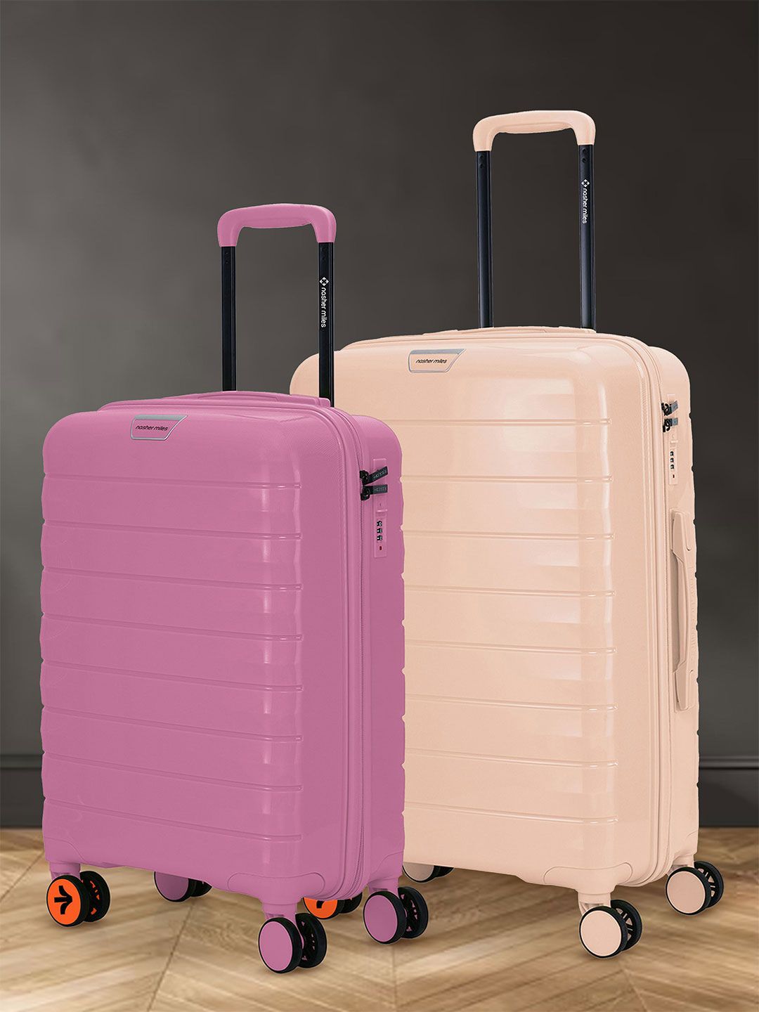 Nasher Miles Vienna Set Of 2 Textured Hard-Sided Trolley Bags-image-48