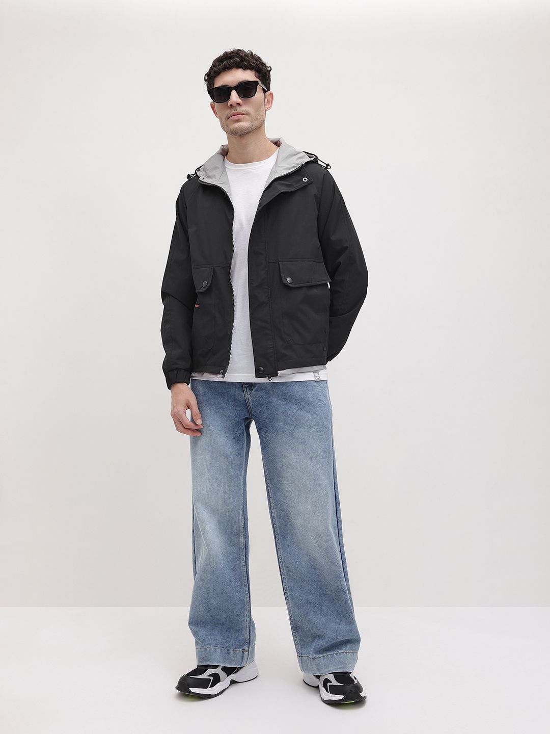 Buy The Roadster Life Co. Contrast Panel Hooded Tailored Jacket ...