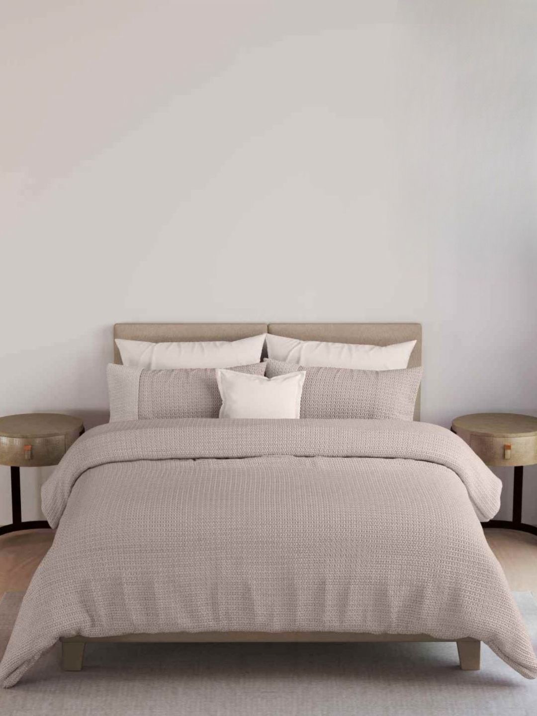 Triani 3 Pieces Tan 250 GSM Double Queen Bed Cover-image-4