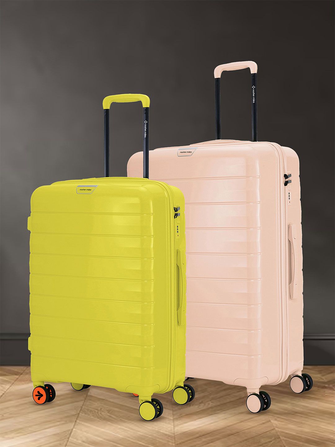 Nasher Miles Unisex Vienna Set Of 2 Textured Hard-Sided Trolley Bags-image-48