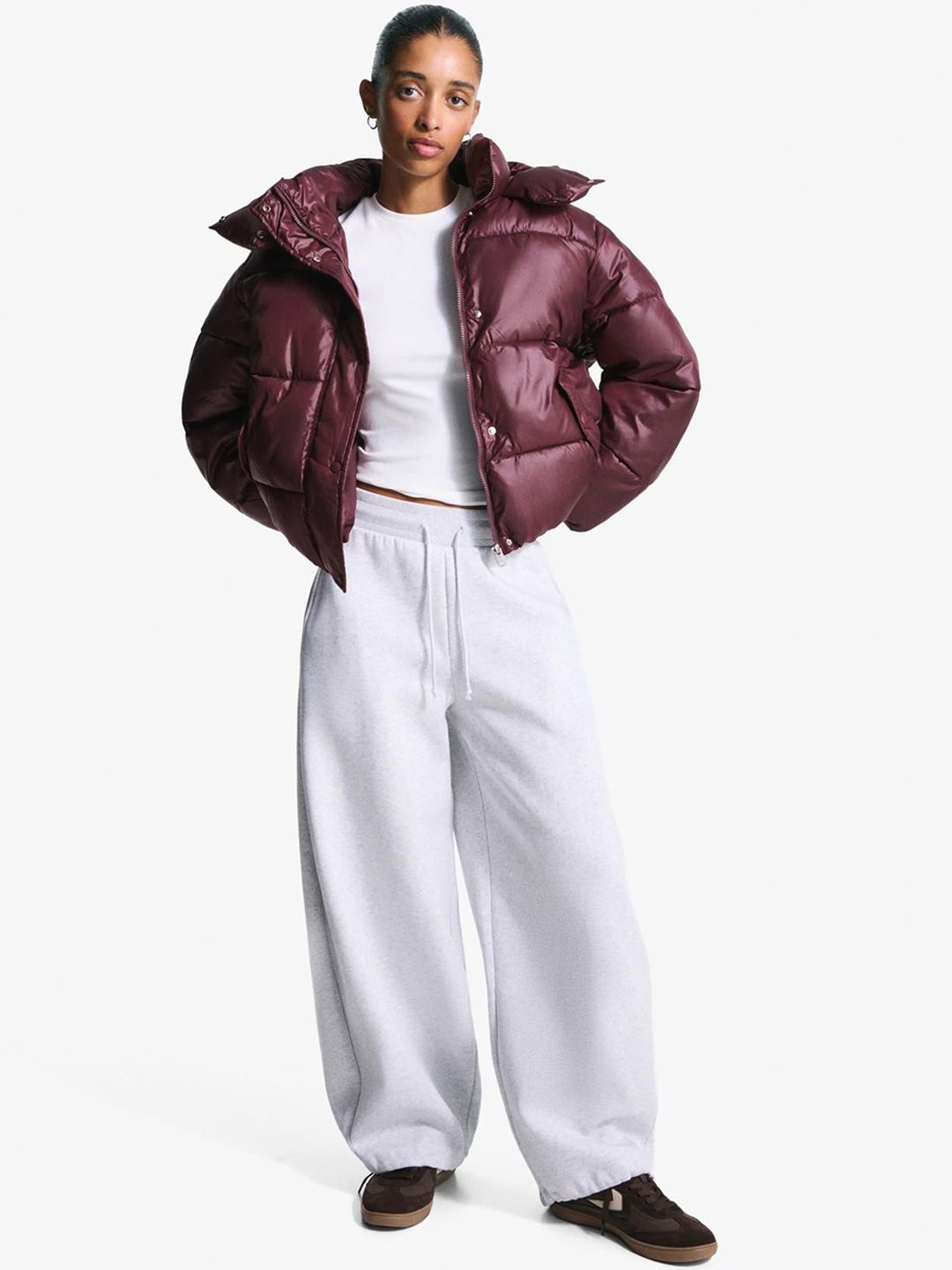 Bershka Water-repellent & Thermal Insulation Puffer Jacket-image-4
