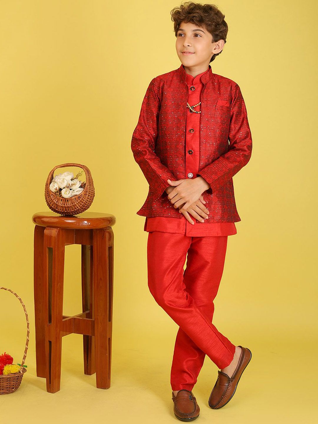BAESD Boys Woven-Designed Ethic Sherwani-picture-40