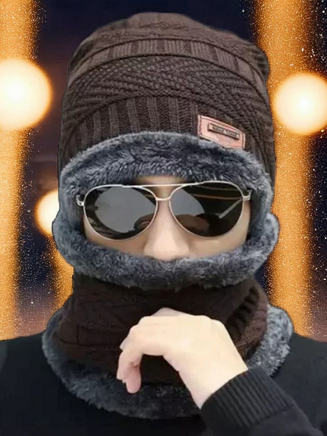 Infispace Unisex Beanie Cap With Neck Warmer-image-25