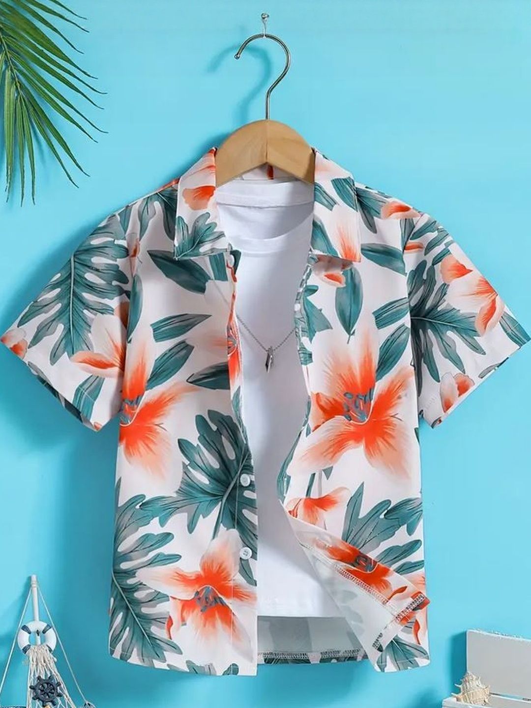 SHREE VANKIYA HANUMANJI FASHION Unisex Kids Set Of 2 Multi Colored Printed Casual Shirt-picture-17