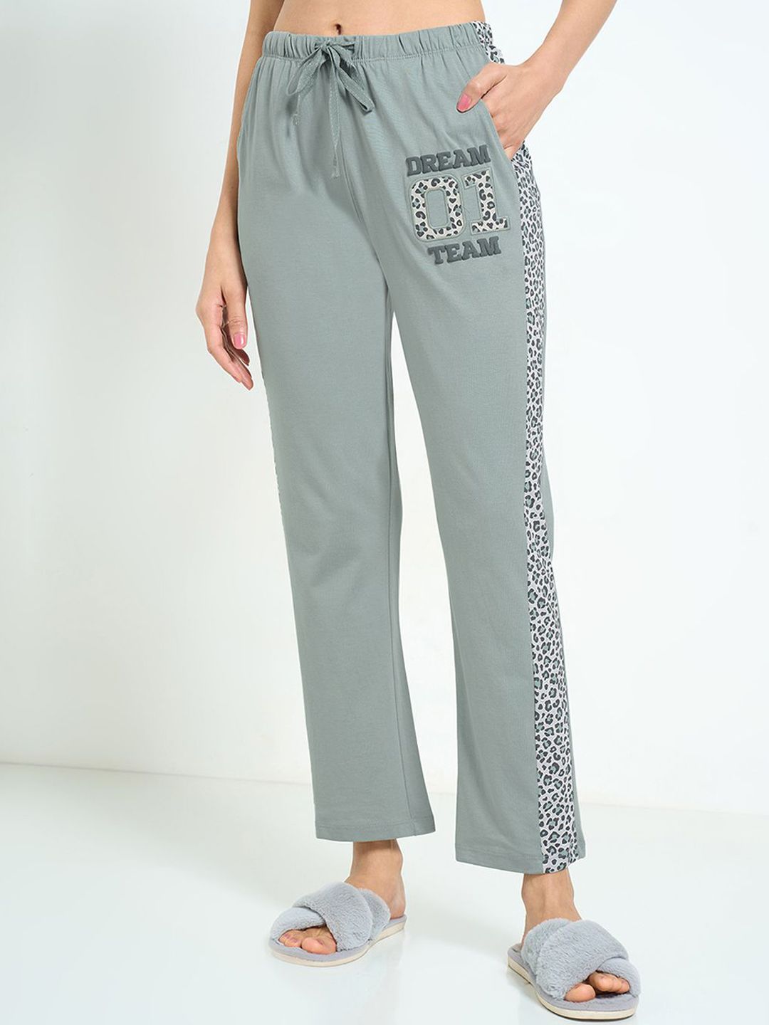 Dreamz by Pantaloons Printed Pure Cotton Mid-Rise LoungePants-picture-19